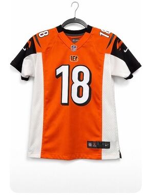 NFL Nike Fan’s  Jersey Cincinnati Bengals Green #18 Kids size medium 10-12